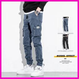 男裝 工作褲 工裝 束口褲 縮口 彈力 韓版 S-2L 黑色 現貨【NoMorre】#5596 歷史價格詳細信息