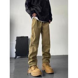 戶外機能沖鋒褲子男春秋季美式高街工裝褲設計感直筒休閑長褲潮 歷史價格詳細信息