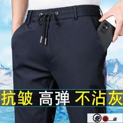 褲子男 工作褲男 休閒褲 2022新款彈力休閑褲男竹纖維中青年商務休閑春工裝褲直筒長褲夏天 歷史價格詳細信息
