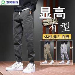 春秋季休閒褲 寬鬆潮流百搭束腳工裝褲 潮牌抽繩哈倫褲 束口褲 工裝褲 彈力工作長褲 男生長褲 休閒褲 素色男生褲子 歷史價格詳細信息