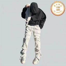 GRAILZ FK美式高街寬鬆衛褲多口袋機能工裝休閒純色炮彈褲男 價格比較,價格查詢,歷史價格詳細信息