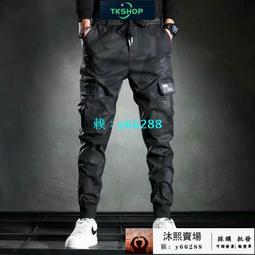 戰術褲 工裝褲 軍事風工裝褲男秋冬季2022新款拉鏈口袋束腳戰術褲ins潮牌休閑褲  大臉貓~ 歷史價格詳細信息