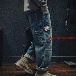 牛仔庫男士2023新款潮牌寬松直筒闊腿休閑長庫耐磨勞保工作庫子男 歷史價格詳細信息