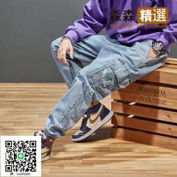 男牛仔褲 休閒褲 小腳褲 哈倫褲 牛仔窄褲 2022年夏季新品牛仔褲男款潮牌韓版男裝褲子jean休閑男七分褲AY020 歷史價格詳細信息