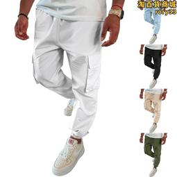 夏季新工裝多口袋長褲男士梭織面料休閑褲束腳褲男常大 歷史價格詳細信息