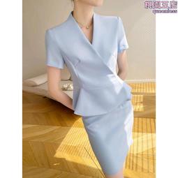 售樓部工作服高級西裝套裝女職業裝面試正裝三件式珠寶店工裝秋冬減齡-鑫星精選 歷史價格詳細信息