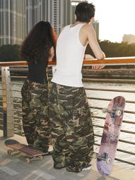 美式復古迷彩工裝褲男 夏季新款重磅薄款寬鬆休閒束腳長褲 日系軍綠男款工作褲 長褲男（JCK03）【壹號站】 歷史價格詳細信息