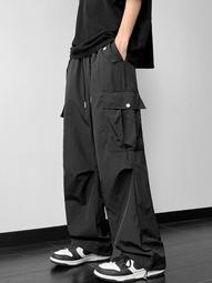 現貨！美式機能長褲男 大碼寬鬆衝鋒褲子男女衕款 夏季徒步登山褲工裝長褲男 戶外薄款直筒褲男休閒工裝褲男生褲子 歷史價格詳細信息