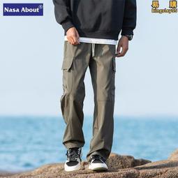 NASA高街牛仔褲男生潮牌春秋冬款加絨寬鬆直筒闊腿垂感休閒長褲子 歷史價格詳細信息