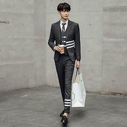 【精品男裝】三件套/夏季日係穿搭套裝男複古寬鬆馬甲背心潮男套裝七分短褲男 FCZG-MINTS名仕男裝 歷史價格詳細信息