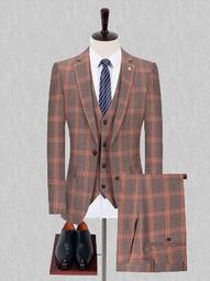 【星月】男士西服套裝三件套2023新款夏季職業商務修身小西裝伴郎新郎結婚 歷史價格詳細信息