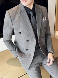 西裝套裝2023新郎婚慶主持人結婚禮服緊身男士暗花紋四件套裝表演 歷史價格詳細信息