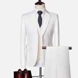 西服套裝男士西裝三件套職業青年韓版修身新郎結婚學生休閑商務潮西裝外套 西裝外套男-時尚男裝 歷史價格詳細信息
