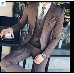 新郎西服套裝男士三件套修身韓版結婚禮服商務休閒帥氣格子西裝男 歷史價格詳細信息