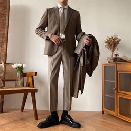 【極品】西裝 修身西裝 西裝外套 伴郎西裝 工作西裝 黑色西服套裝 男寬松休閑小西裝 男韓版商務正裝 輕熟三件套學生班服 歷史價格詳細信息