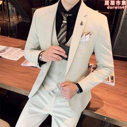 休閒西服套裝男新郎結婚禮服修身西裝男英倫風商務正裝二件套 歷史價格詳細信息