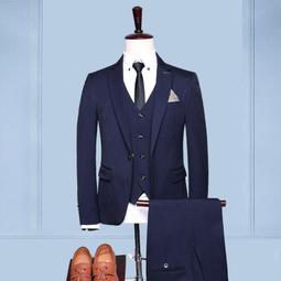 西服套裝男男士三件套職業商務休閒西服修身西裝伴郎新郎結婚禮服 歷史價格詳細信息