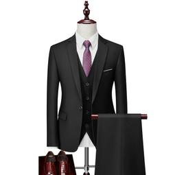 男士西裝男婚慶禮服伴郎服西裝套裝男女上班工作服職業裝黑色外套.A8 歷史價格詳細信息