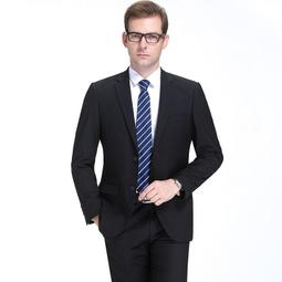 品牌新款男士西服套裝寬松純色休閑職業裝上班中年結婚新郎西裝男-毛毛男裝 歷史價格詳細信息