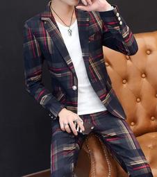 男士西裝韓版修身西服套裝男士2023春季新款氣質純色西裝職業正裝結婚禮服 歷史價格詳細信息