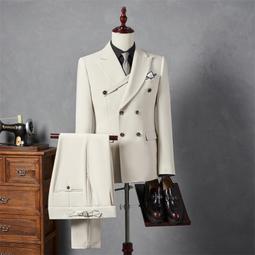 西服套裝男士四季款 西裝修身三件套 新郎婚禮服 結婚伴郎西裝男 職業裝正裝 歷史價格詳細信息