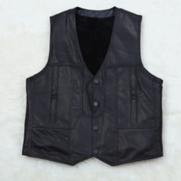 皮背心 皮馬甲-真綿羊皮商務紳士單排扣男外套65t3【獨家進口】【米蘭精品】 歷史價格詳細信息