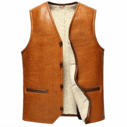 皮背心 皮馬甲-真綿羊皮商務紳士單排扣男外套65t3【獨家進口】【米蘭精品】 歷史價格詳細信息