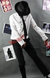 麥可傑克森,Michael Jackson~~復出記者會繡花襯衫式外套(扣子款藍色) 歷史價格詳細信息