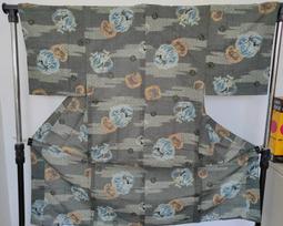 日本和服單衣-桔紅色格子紋柄-羊毛 JB-R-330 歷史價格詳細信息