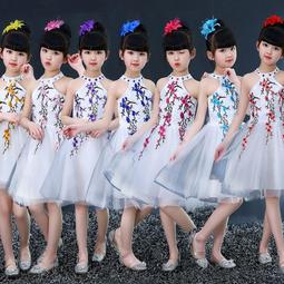 六一兒童演出服女童拉拉隊小學生幼兒園舞蹈表演服蓬蓬裙tutu裙 歷史價格詳細信息