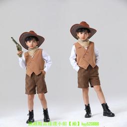 西部牛仔套裝男童兒童節日演出服角色扮演套裝兒童套裝4件套 歷史價格詳細信息