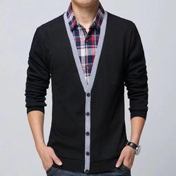 男T恤 襯衫男假兩件t恤純棉2022夏季短袖男新款潮牌半袖體恤衫寬松拼接衣服男 歷史價格詳細信息