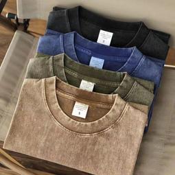 美式復古做舊水洗純棉250g短袖t恤ins夏季嘻哈百搭情侶體恤上衣服 男生短袖 短袖T恤 落肩素t 寬版上衣 男裝 歷史價格詳細信息