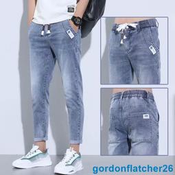 牛仔褲 男生牛仔褲 男牛仔褲 夏季彈力破洞牛仔褲 薄款韓版窄管褲 潮流褲子 時尚牛仔長褲 青少年休閒緊身男士長 歷史價格詳細信息