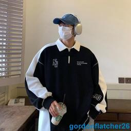 衛衣男 上衣男 秋季薄款長袖T恤男翻領青年衣服男士小衫寬松加大碼 歷史價格詳細信息