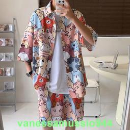 花襯衫夏威夷花襯衫沙灘套裝男薄三亞旅遊情侶大尺碼寬鬆休閒五分褲 歷史價格詳細信息