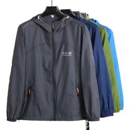 春夏季皮膚衣男純色運動跑步防曬服開衫連帽休閑簡約防曬衣男 歷史價格詳細信息