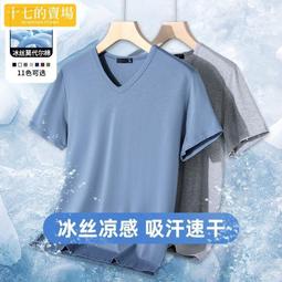 莫代爾夏季短袖T恤男士V領無痕打底背心內穿薄款商務無縫內衣上衣 歷史價格詳細信息