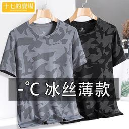 M-5XL冰絲短袖T恤 短袖上衣男 速乾衣 運動T恤 運動排汗衫 涼感衣 大尺碼排汗衫 大尺碼T恤 彈力健身衣 短T 歷史價格詳細信息