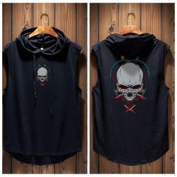 連帽背心男 M4XL 籃球運動寬鬆上衣男 跑步健身訓練無袖背心 百搭時尚印帽t短-真男人專賣店 歷史價格詳細信息