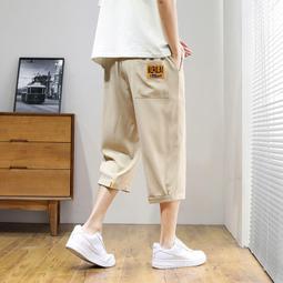 冰絲七分褲男夏季薄款棉麻運動短褲中國風闊腿燈籠褲亞麻沙灘男褲 歷史價格詳細信息