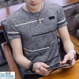 夏季短袖T恤男士韓版潮流半袖圓領修身上衣服青男裝體恤打底衫男性衣服上衣T恤男裝休閒服裝-正正男裝 歷史價格詳細信息