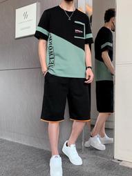 2024大學T短袖夏季短袖男純色t恤韓版潮流休閒polo衫翻領男裝青年純棉體恤-22號穿搭 歷史價格詳細信息