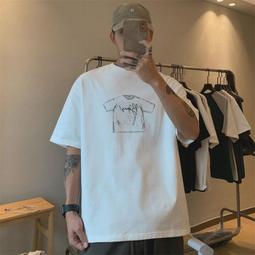夏季情侶短袖T恤簡約bf日系街頭復古寬松雙色純棉短袖T恤潮牌百搭學生港風寬松上衣男體恤衫(LW195)-MINTS名仕男裝 歷史價格詳細信息
