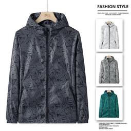 防曬衣男款夏季速干透氣薄款時尚連帽外套休閑防紫外線冰絲釣魚服-東方名居 歷史價格詳細信息