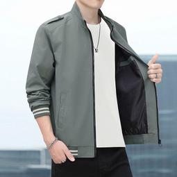 男款韓版夾克 春秋立領夾克衫男中老年上衣爸爸裝拉鍊衫棒球服休閒簡約薄款外套虎虎男裝 歷史價格詳細信息