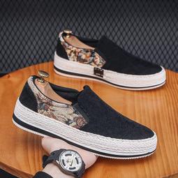 老北京布男女休閑原宿懶人春夏季棉麻情侶裝中國風亞麻 歷史價格詳細信息