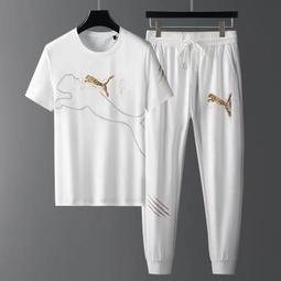 男套裝兩件套 休閒套裝 夏季寬鬆潮流男士短袖T恤運動兩件套 男性簡約百搭上衣短褲套裝 歷史價格詳細信息