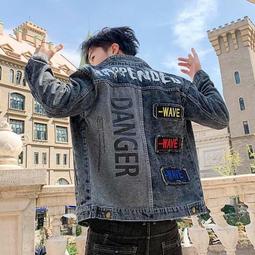 男士牛仔外套 韓版 舒適 修身牛仔夾克男 時尚牛仔夾克 潮流夾克衫 落肩時尚百搭牛仔外套 長袖立領牛仔外套男 休閒-潮男服飾 歷史價格詳細信息