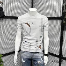 Z夏季男士圓領短袖T恤印花冰絲短袖大尺碼男裝上衣打底衫潮 歷史價格詳細信息